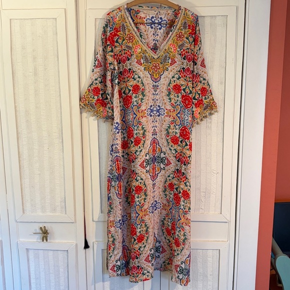 “SOFT SURROUNDINGS” Ipanema Kaftan Dress size PL - Picture 4 of 8
